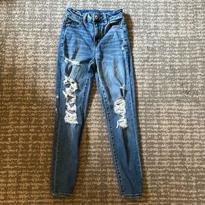 American eagle curvy high rise jeggings size 0 short.